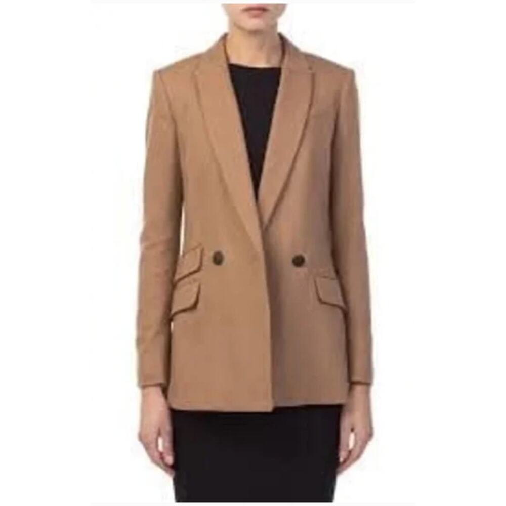 Rag & Bone Duke Double Breasted Blazer Dark Tan Size 0 Duke Double-Breasted